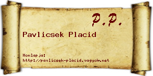 Pavlicsek Placid névjegykártya